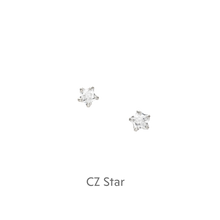 Load image into Gallery viewer, ‘Happy Birthday’ Hedgehog Sterling Silver Crystal Stud Earrings Card