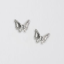 Load image into Gallery viewer, ‘With Love’ Sterling Silver Butterfly Stud Earrings Card