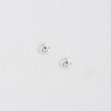 Load image into Gallery viewer, ‘Friendship is a knot that can never be untied’ Sterling Silver Knot Shaped Stud Earrings Card