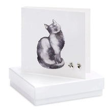 Load image into Gallery viewer, Cat Boxed Earrings Card