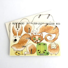 Load image into Gallery viewer, Ginger Cat 3D Pop Up Wooden Postcard