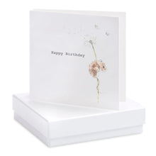 Load image into Gallery viewer, ‘Happy Birthday’ Mouse Sterling Silver Crystal Stud Earrings Card