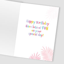 Load image into Gallery viewer, Tiger 4th Birthday Card With Number 4 Temporary Tattoo