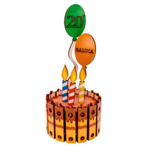 Load image into Gallery viewer, Birthday Cake 3D Pop Up Wooden Postcard