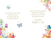 Load image into Gallery viewer, Flowers and Butterfly Daughter-in-Law Birthday Card