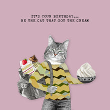 Load image into Gallery viewer, Cat That Got The Cream Blank Card
