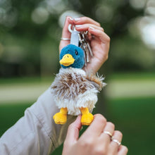 Load image into Gallery viewer, ‘Webster’ Plush Character Duck Keyring by Wrendale Designso