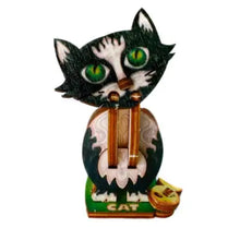 Load image into Gallery viewer, Black And White Cat 3D Pop Up Wooden Postcard