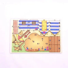 Load image into Gallery viewer, Beach Huts 3D Pop Up Wooden Postcard