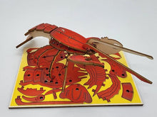 Load image into Gallery viewer, Lobster 3D Pop Up Wooden Postcard