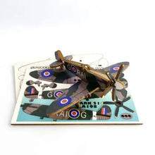 Load image into Gallery viewer, Spitfire 3D Pop Up Wooden Postcard