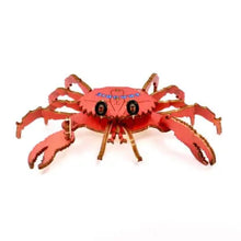 Load image into Gallery viewer, Crab 3D Pop Up Wooden Postcard