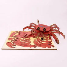 Load image into Gallery viewer, Crab 3D Pop Up Wooden Postcard