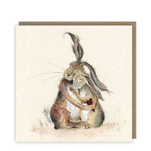 Load image into Gallery viewer, Hares Hugging Card