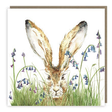 Load image into Gallery viewer, Hare in Bluebells Card