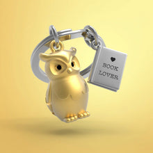 Load image into Gallery viewer, Owl and Book Lover Keyring