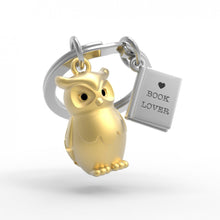 Load image into Gallery viewer, Owl and Book Lover Keyring