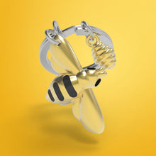 Load image into Gallery viewer, Bee and Beehive Keyring