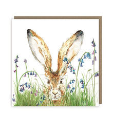 Load image into Gallery viewer, Hare in Bluebells Card