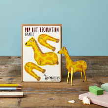 Load image into Gallery viewer, Giraffe Wooden Postcard