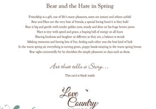 Load image into Gallery viewer, Bear & Hare in Spring Card