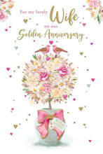 Load image into Gallery viewer, Two Birds. To My Wife On Our 50th Golden Anniversary Card
