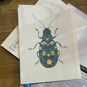 Floral Beetle Card