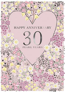 Happy 30th Pearl Anniversary Card