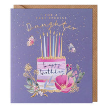 Load image into Gallery viewer, Daughter Birthday Cake and Candles Birthday Card

