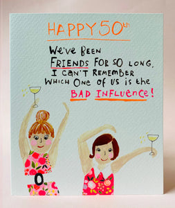 50th Friend Birthday Card