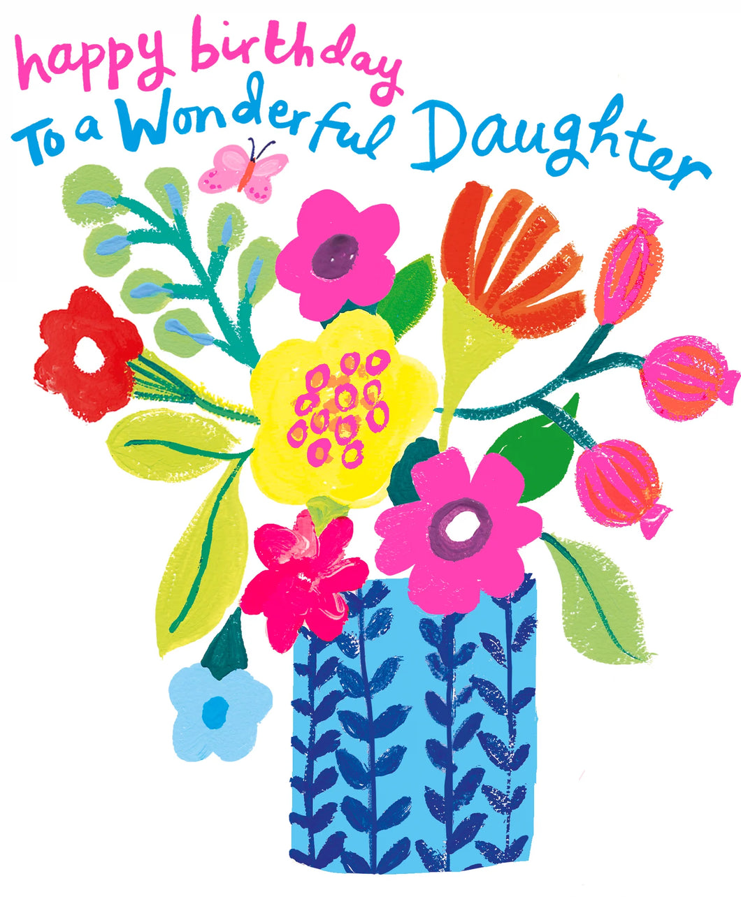 Flower Vase Daughter Birthday Card