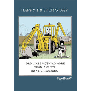 Gardening Digger Father’s Day Humour Blank Card