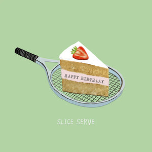Slice Serve  Tennis Birthday Card
