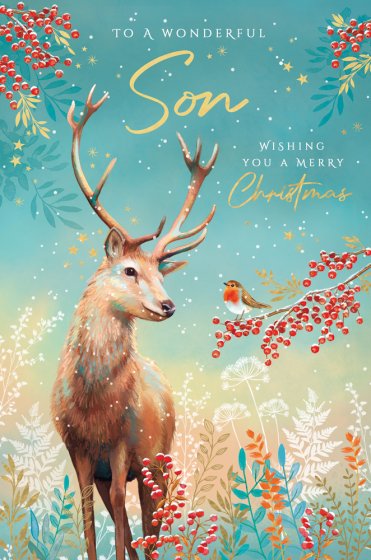 Stag Son Christmas Card