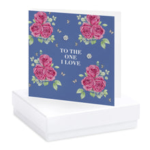 Load image into Gallery viewer, ‘ To The One I Love’  Strerling Silver Crystal Stud Earrings Card
