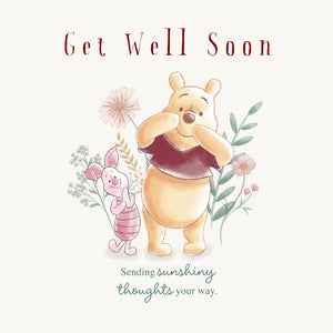 Winnie the Pooh & Piglet Get Well Soon Card