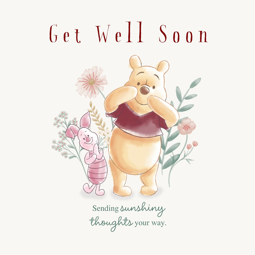 Winnie the Pooh & Piglet Get Well Soon Card
