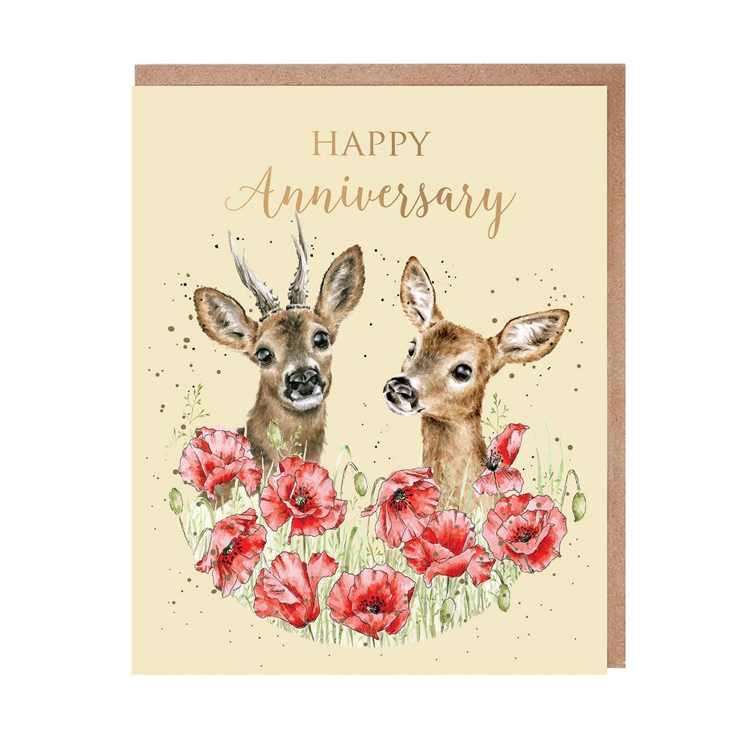 Wrendale Deer Anniversary Card