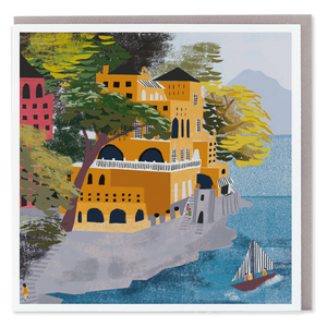 Portofino Painted Scene Blank Card