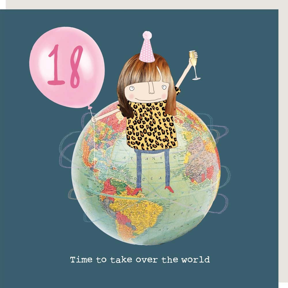 Take Over The World 18th Birthday Card By RosieMadeAThing