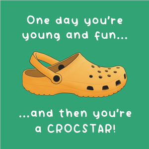 Yellow Crocs Blank  Card