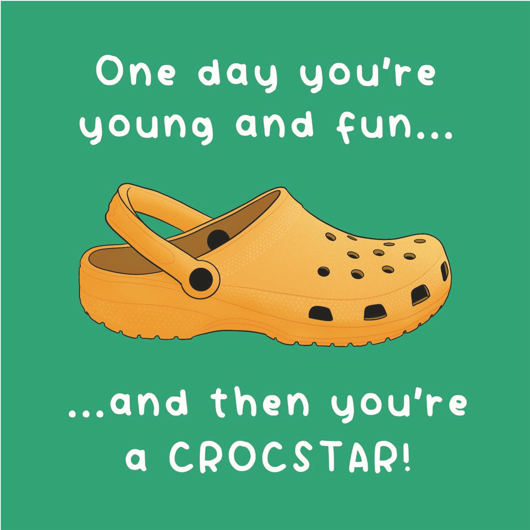 Yellow Crocs Blank  Card