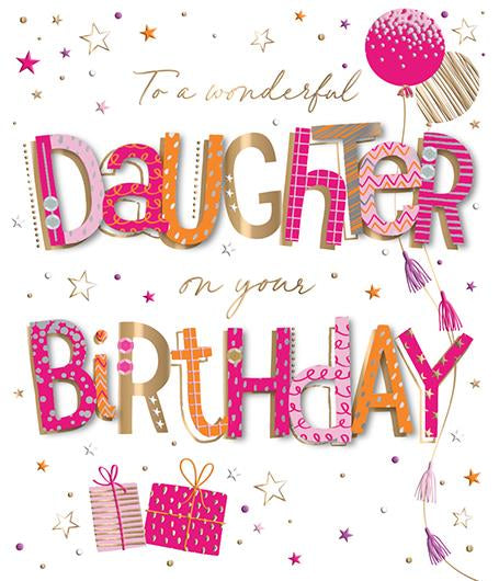 Wonderful Daughter Birthday Card