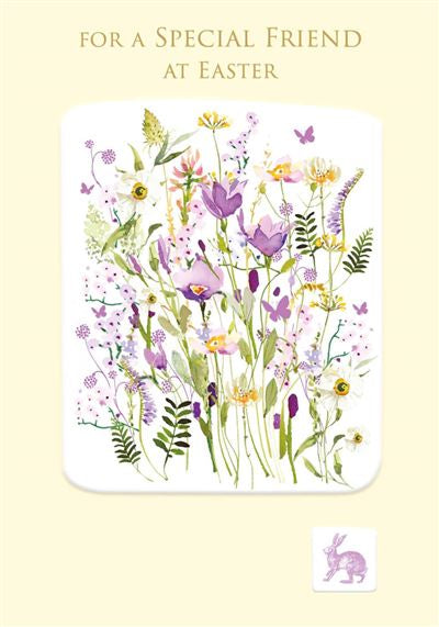 Purple Meadow Special Friend Easter Card