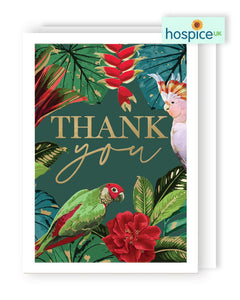 Tropical Parrots Thank You Card