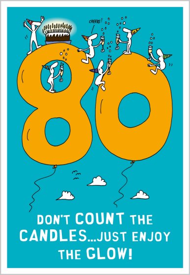 80th Birthday Card