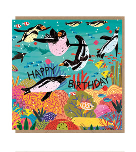 Penguins Birthday Card