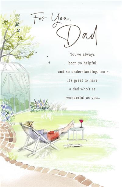 Glass Of Wine In The Garden Father’s Day Card