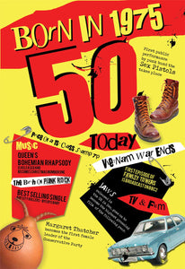 Born In 1975 - 50th Birthday Card