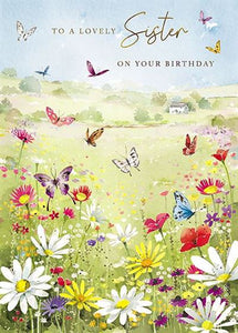 Lovely Sister Birthday Card